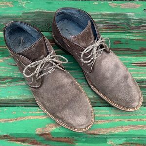 Nicola Benson Mens Suede Ankle Chukka Boots Taupe US Sz 10 Shoes EU 43 Italy